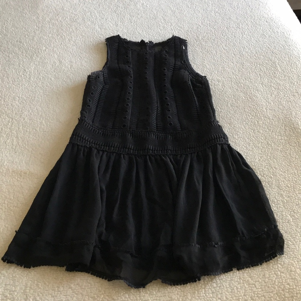 Nicholas black dress with crochet top size US 2